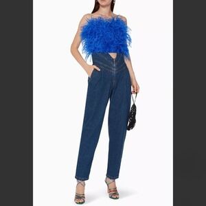 The Attico Blue High Waisted Balloon Jeans size 25 NWT